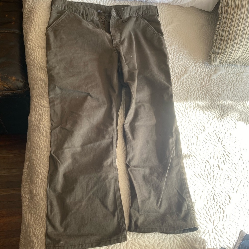 Olive/brown Carhartt pants